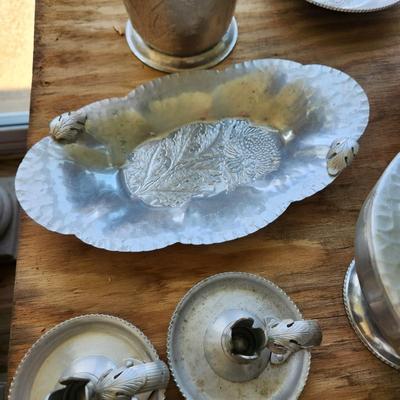 Massive Lot of Continental Silver Co Hammered Aluminum