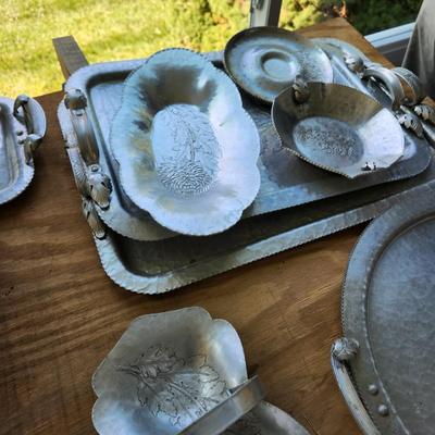 Massive Lot of Continental Silver Co Hammered Aluminum