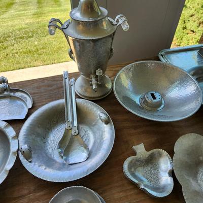 Massive Lot of Continental Silver Co Hammered Aluminum