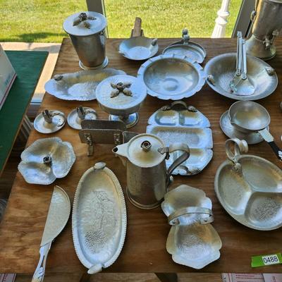 Massive Lot of Continental Silver Co Hammered Aluminum