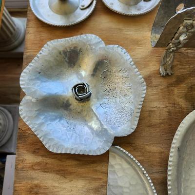 Massive Lot of Continental Silver Co Hammered Aluminum