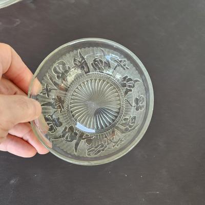 Large Collection Iris Herringbone Glassware Plates, Bowls, Cups, and More