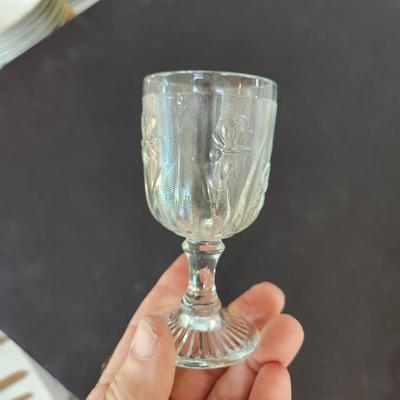 Large Collection Iris Herringbone Glassware Plates, Bowls, Cups, and More