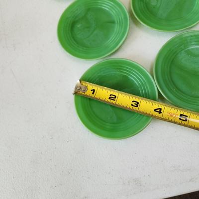 Lot of Green Jadeite Agate Mini Children Glassware