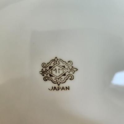 Collection of MM Japan China Cups Saucers Serving Plates Creamer Sugar and more