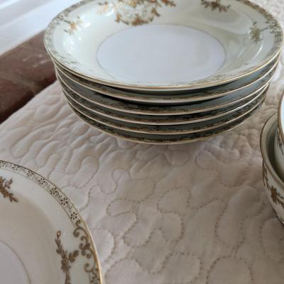 Collection of MM Japan China Cups Saucers Serving Plates Creamer Sugar and more