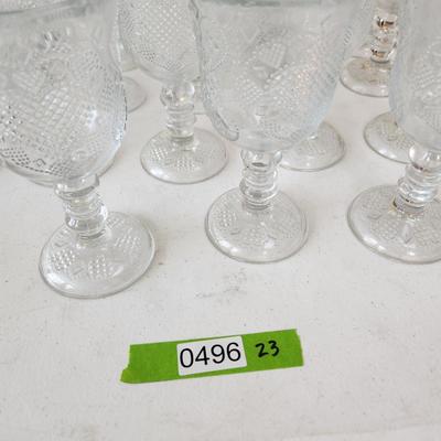 lot of 23 Avon Fostoria Hearts Glass Goblets