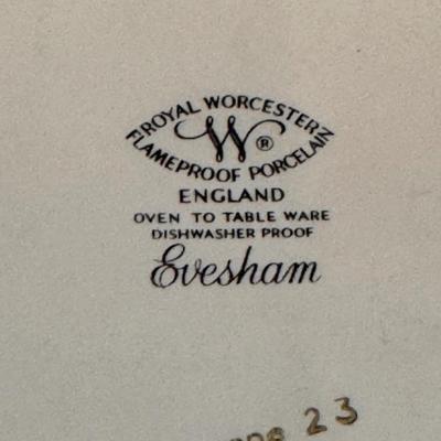 Royal Worcester Evesham China and Other Porcelain Items (K-DZ)