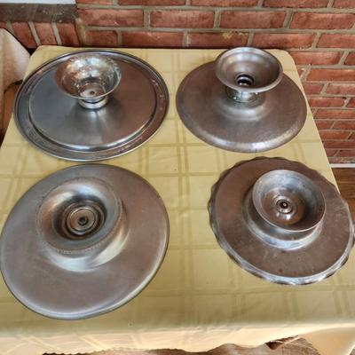 Lot of 4 Vintage Aluminum Lazy Susan
