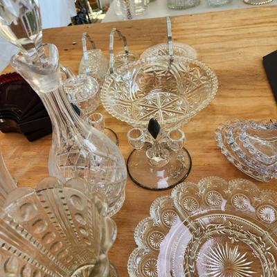 Lot of Mixed Glass Devil Eggs Plate Vases bowls Trays