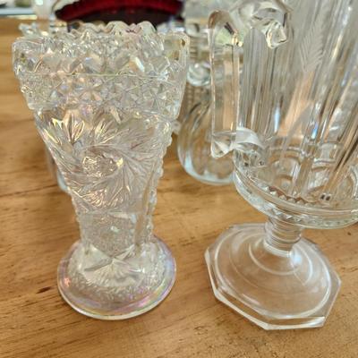 Lot of Mixed Glass Devil Eggs Plate Vases bowls Trays