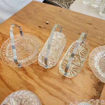 Lot of Mixed Glass Devil Eggs Plate Vases bowls Trays