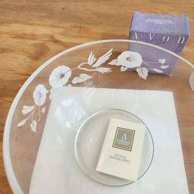 Avon Hummingbird Collection , Plates, Glasses, bowl