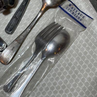 Lot 387 Silver Plate baby utensils