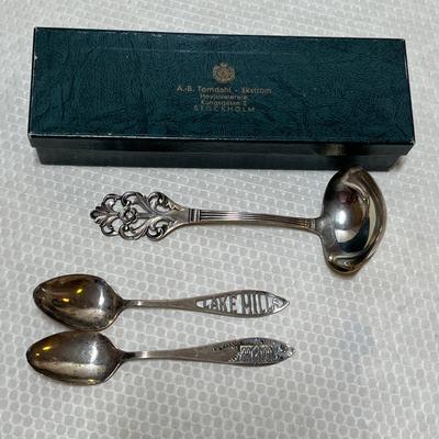 Lot 388 Silver plate spoons