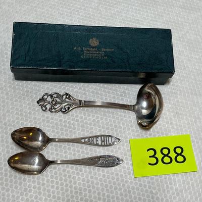Lot 388 Silver plate spoons