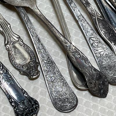 Lot 389 Silver Plate Spoons