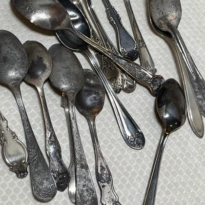 Lot 389 Silver Plate Spoons