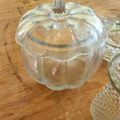 Mixed lot of vintage Glassware Vases, Plates, Covered Dishes, Pitchers and More