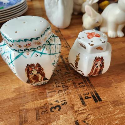 Collectible Lot Pfaltzgraff Atlanta Terrier Club, Rabbits Birds