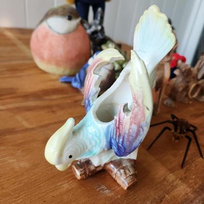 Collectible Lot , Dogs napkin Holders, Metal Elephant Birds, Teddy Bear, Frog