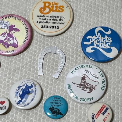 Lot 403 Pinback Buttons Colorado
