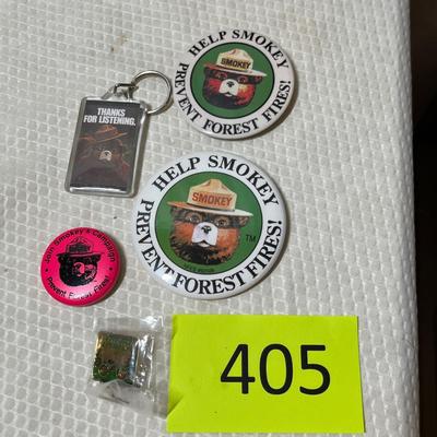 Lot 405 Smokey the Bear items