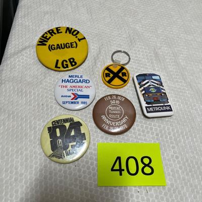 Lot 408 Railroad Buttons