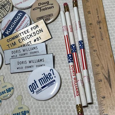 Lot 410 Political buttons