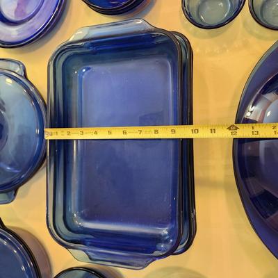 Lot of Blue Glass cookware Anchor Hocking Pyrex