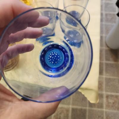 Mixed Lot of Color Glassware Yellow, Red, , Milk