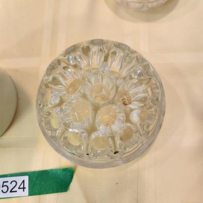 Lot of 9 Glass Flower Frogs