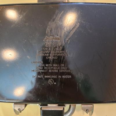 2 Vintage Electric Sunbeam party Grill with Booklet 1950's 60's