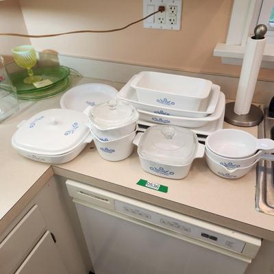 Large Collection of Corning Ware , Coffee Pots , Platter, Dishes