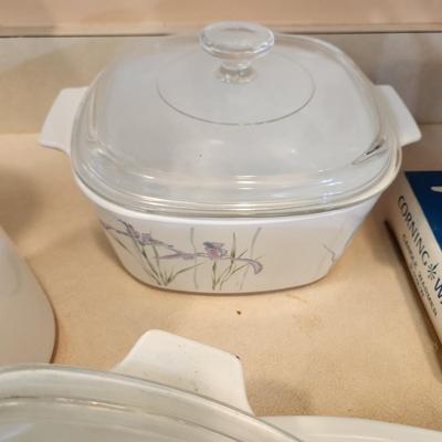 Large Collection of Corning Ware , Coffee Pots , Platter, Dishes