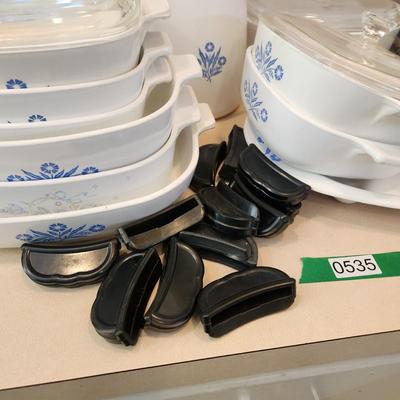 Large Collection of Corning Ware , Coffee Pots , Platter, Dishes