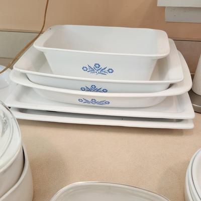 Lot of Corning Ware Bowls, Dishes, Hot Plates,