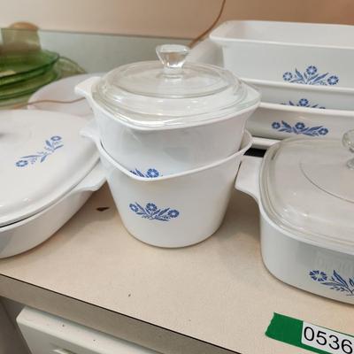 Lot of Corning Ware Bowls, Dishes, Hot Plates,
