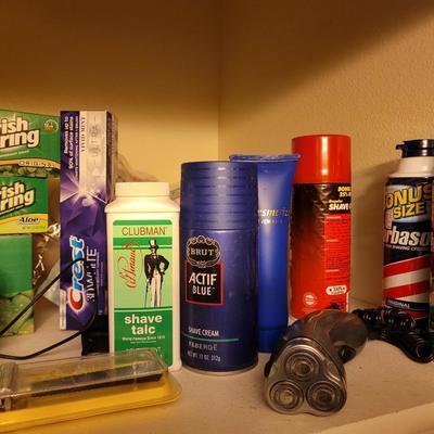 Shaving, soap and misc bathroom items unopened