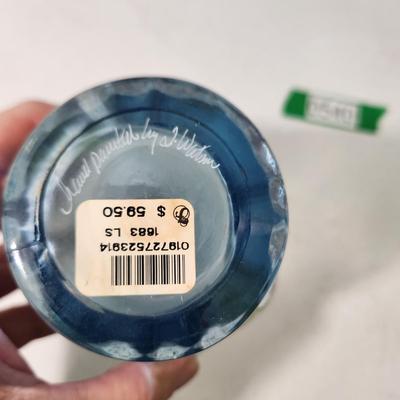 Lot of 6 Art Glass Vases, Carnival Candy Dish ,Hand Painted Fenton