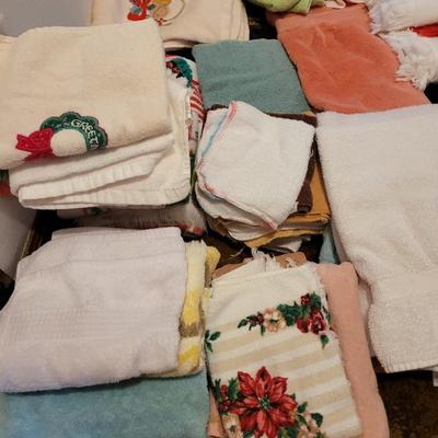 Lot of hand towels, great shape some seasonal