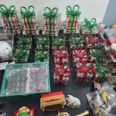 Large Christmas Lot of Gift Boxes, Decorations Baltimore Raven