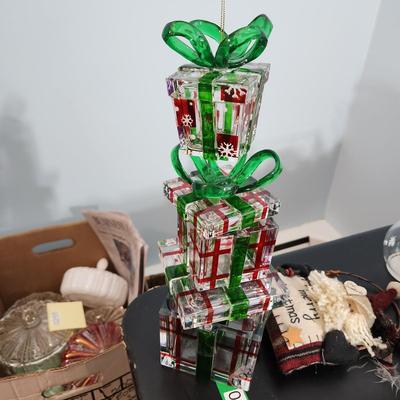 Large Christmas Lot of Gift Boxes, Decorations Baltimore Raven