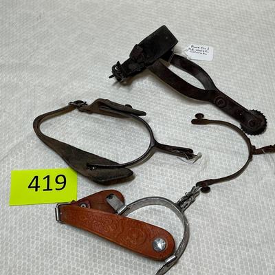 Lot 419 Assorted Single Spurs