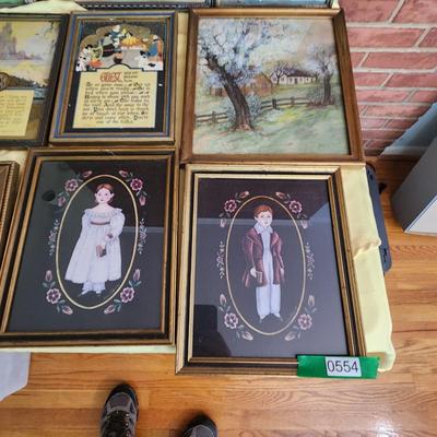 lot of 9 pieces of Framed Wall Art