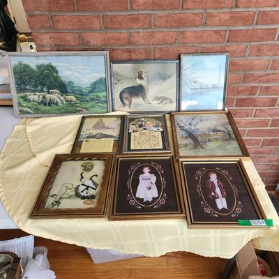 lot of 9 pieces of Framed Wall Art