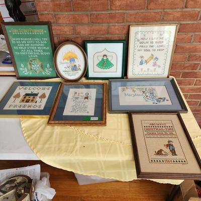lot of 8 Pieces of Wall Art Girl Scouts