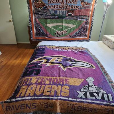 Oriole Park Camden Yards Ravens Super bowl 47 Blankets Rug Throws