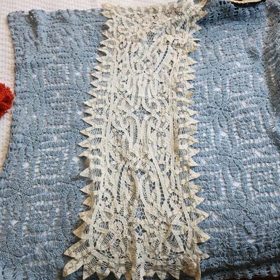Lot of Doilies Crocheted table runners and more