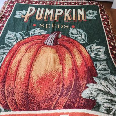 Pumpkin Seeds The Good Earth Coverlet Throw Blanket